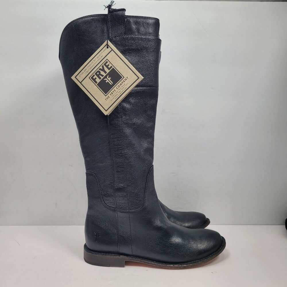 Frye Paige Women's Black Leather Tall Riding Boots 77535 US Size 5.5B